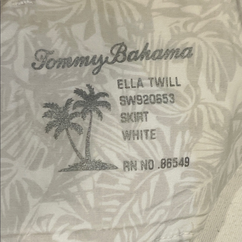 Tommy Bahama White Ella Twill Mini Jean/Denim Skirt Size 12 - Picture 10 of 16